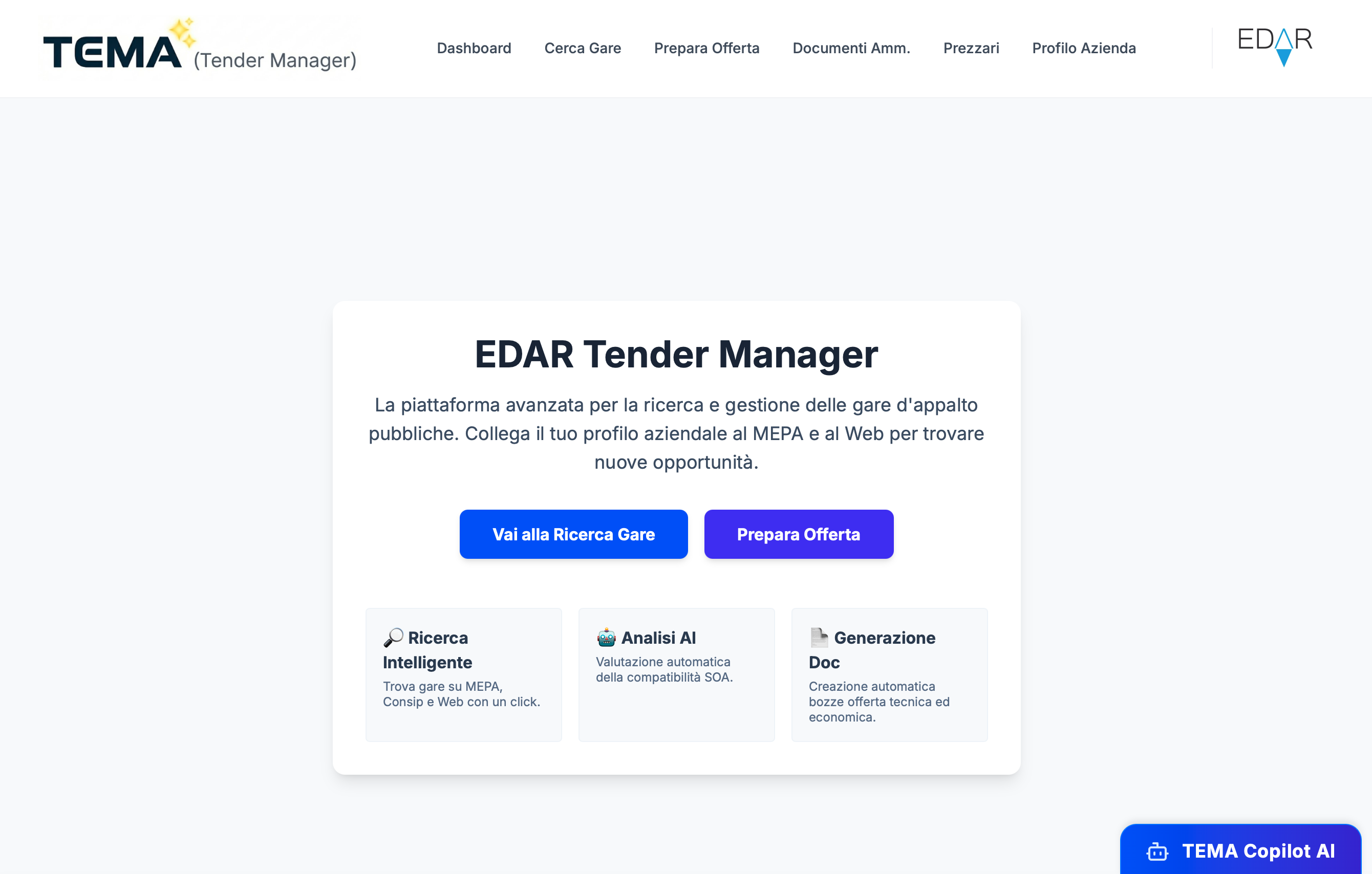 Anteprima Piattaforma TEMA
